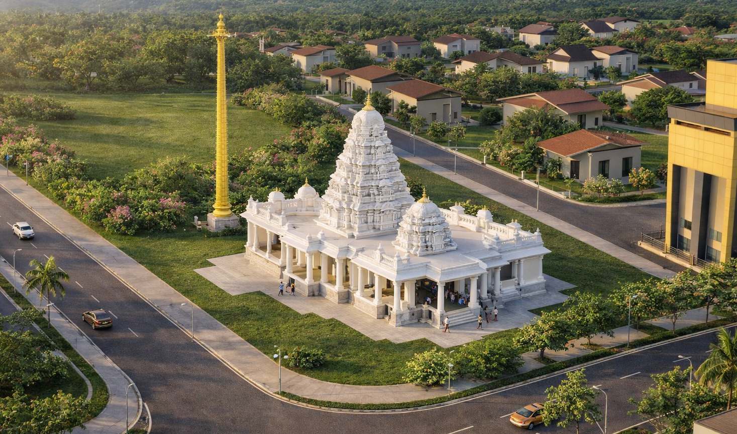 The proposed temple within Greenrich Highlands